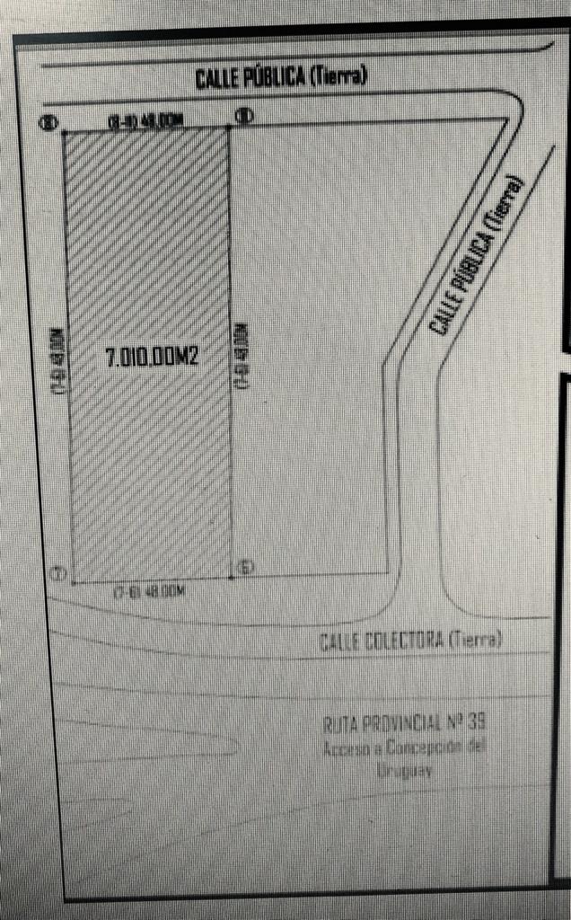 Terreno en ingreso a ciudad sobre Ruta prov. 39